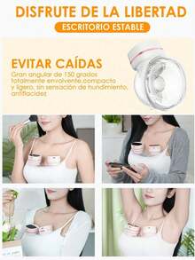 Extractor de Leche Electrico, Extractor de Leche Pantalla LCD, Sacaleches Eléctrico con 5 Modos y 15 Niveles, Bajo Ruido e Indoloro, Extractor de Leche Portátil, Equipado con funda antipolvo y correa de hombro auxiliar + 10 bolsas de leche de 150 ml, Perfecta Regalo Para Madre Novicia - Blanco - Ver 8