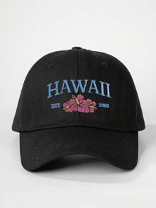 1 chiếc mũ lưỡi trai nữ in họa tiết hoa Hawaii, kiểu dáng cổ điển, có thể điều chỉnh, thích hợp cho hoạt động ngoài trời, chống nắng, du lịch biển mùa xuân/thu, mũ chống nắng phong cách Y2K unisex. - mũ bóng chày - Xem 29