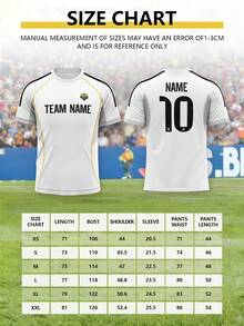 Áo đấu La Liga (Tây Ban Nha) 2026 tùy chỉnh, màu trắng, có hình in. Có thể tùy chỉnh số áo. Áo thun cá nhân hóa, món quà năm mới tuyệt vời. Áo thun thể thao thoải mái, phong cách thường ngày. Thích hợp mặc hàng ngày, xem bóng đá và tham gia các hoạt động thể thao khác nhau. Mùa hè, trang phục tập gym, trang phục công sở. - trắng - Xem 2