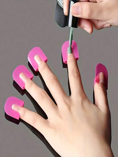 26件套可重复使用的软塑料美甲工具 - 防污易清洁，无异味，适合初学者、家庭和专业DIY美甲，指甲贴片柔软，采用软塑料材质制成