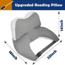 SOUNDANCE Gaming Pillow Reading Pillow For Lap, Arm Support Elbow Rest For Bed Sofa, Ergonomic U-Shaped Design With Equipment Support, Reduces Arm Fatigue During Gaming, Reading, WorFKing, Crocheting - 灰色的 - 查看 7