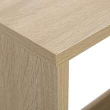 vidaXL Table de bar avec 2 dessus de table Chêne 130x40x120 cm - Tabac - Voir 9