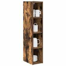 vidaXL Armoire suspendue avec rangement Chêne fumé 20 x 29,5 x 100 cm - Tabac - Voir 3
