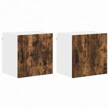 vidaXL Armadio da Cucina Kalmar 2 pz Chêne fumé 40 x 31 x 40 cm - Castano - Visualizzare 2