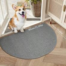 1pc Faux Jute Decorative Rug & Mat, Dirt-Resistant & Machine Washable, Multiple Sizes & Shapes Available, Suitable For Living Room, Kitchen, Bathroom, Entryway, All Season, Pet-Friendly Carpet Mat. (Creases May Occur Due To Factory Packaging, Just Need To Lay Flat For A Few Days To Restore Flatness) - Grey - View 17