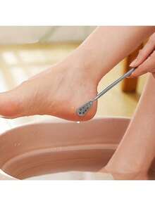 1Pc Foot File/Rasp, Exfoliator Pedicure Tool Foot Callus Remover Scrubber For Dead Skin,Corn And Hard Skin - Pumice Stone For Cracked Feet,Heels, Elbows, Hands In Shower, Scraping The Heels, Grinding Foot Stones - Silver - View 5