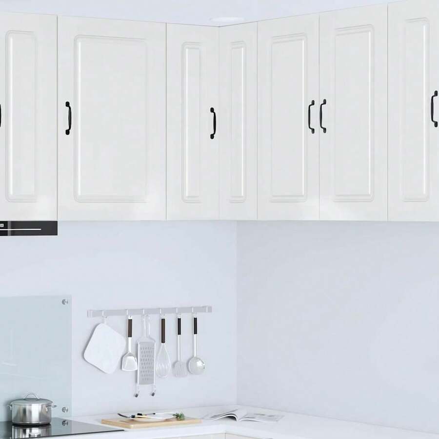 vidaXL Armadio da cucina Kalmar Blanc brillante 57 x 57 x 80 cm - Bianco - Visualizzare 1