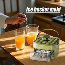 This One-Piece Ice Cube Tray Is Specially Designed For Homemade Ice Cubes, With Large Capacity, Very Suitable For Small Refrigerators, And Comes With A Lid. This Double-Layer Ice Storage Container Allows For Combined Storage. - Multicolor - View 8