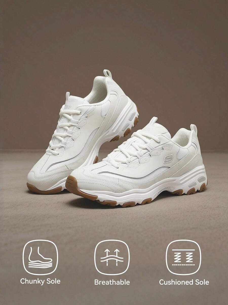 Skechers D'LITES Series Lightweight Shock Absorbing Casual Outdoor/Travel Men's Shoes 52675-OFWT - Milky - View 1