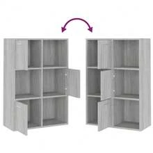 vidaXL Armario de almacenamiento Sonoma gris 60x29,5x90 cm - Gris - Ver 5