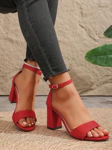 Women's High Heel Sandals, Strap High Heels, New Stylish & Comfortable Sandals - Red - View 4