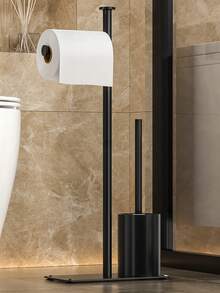 1个独立式卫生纸架 - 重型落地式浴室纸巾卷分配器，可容纳4卷，自粘式安装（无需钻孔），节省空间的现代设计，底座稳固，适用于浴室。 - 彩色 - 查看 7