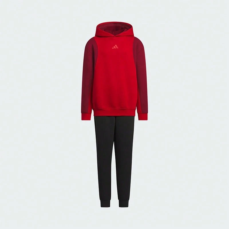ADIDAS KIDS Tween Boy Hoodie And Pants Set, JN4385 - Red - View 1