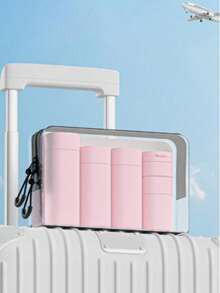 多色便携式柔滑触感乳霜旅行可灌装瓶套装，适用于乳液、洁面乳、洗发水 - 彩色 - 查看 2