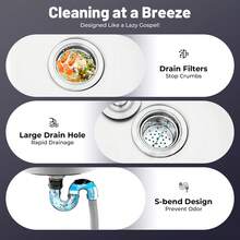 YUNRUX Kitchen Sinks - Silver - View 9