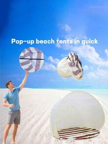 Courtyard Picnic 1-3 Person Tent - Portable Foldable Family Tent With Ventilation Door, Lightweight 4-Season Khaki Tent, Suitable For Outdoor Adventure, Outdoor Gear, Beach Tent And Multipurpose Tent. Ideal For Outdoor Activities, Camping, Travel, Outdoor Accessories, And Camping & Hiking Equipment. - Multicolor - View 3