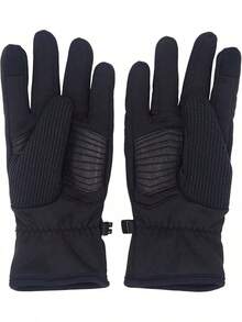 EstiloSpyder Core Conduct - Guantes Negros Compatibles Con VisualizacióN TáCtil, Parche De Palma De Piel, EláStico De 360 Grados, SuéTer De Punto UnidoVersióN Mejorada - M - Ver 2