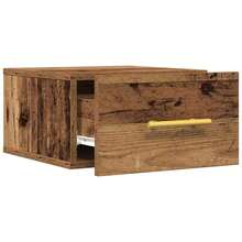 vidaXL Armário de cabeceira Bois antigo 35 x 35 x 20 cm Bois d'ingénierie - Castanho - Ver 5