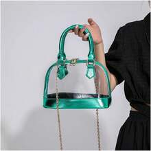 Clear Crossbody Bag For Women - Transparent Shell Shaped Purse With Chain Strap, PVC Concert Festival Bag - màu đen - Xem 4