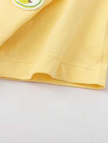 Balabala Unisex Short Sleeve T-Shirt, Classic Round Neck, Breathable Quick-Dry Fabric, Comfortable For Summer Wear - Light Yellow - View 7