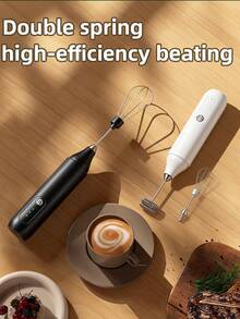 1个电动可充电迷你奶泡器，电动搅拌器，小型厨房及餐饮工具，手持式咖啡奶泡器，奶泡器，电动搅拌棒，家用微型电动奶泡器，手持式奶泡器 - 彩色 - 查看 4