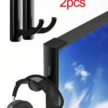 4pcs/2pcs/1pc Headphone Holder Hook Rack, Suitable For Computer Headset, Monitor Edge, Desk, Wall, Gaming, Compact & Sturdy Headphone Stand, Provides Solid Support And Space Saving - Nhiều màu - Xem 1