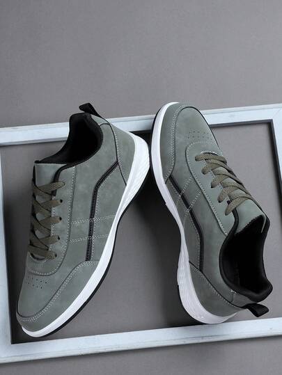 Men's Sports Shoes Casual Sneakers, Lace Up Soft Sole Flat Comfortable Academy Sports Shoes For Men, Lightweight Low-Top Daily Shoes