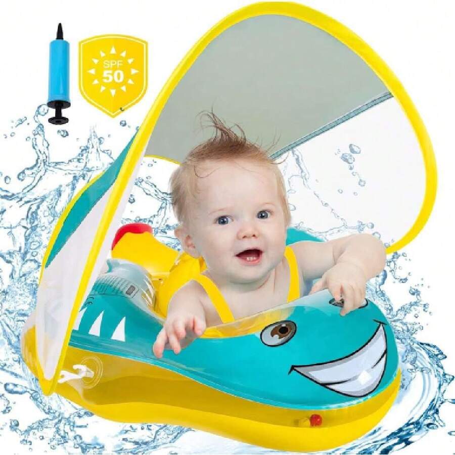Flotador de Piscina para Niño con Toldo, Protección Solar UPF50+, Parte Inferior de Apoyo de , Inflable,39508449 - Multicolor - Ver 1