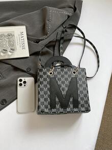 Nueva bolsa de mano minimalista y casual, bolso de hombro de moda retro, bolso cuadrado versátil de bandolera - Negro - Ver 9