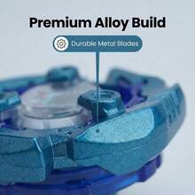 New Unique BX Series Defensive Spinning Top With Launcher, Metal Alloy Spinning Top Toy For Teens And Leisure Entertainment - Blue - View 4