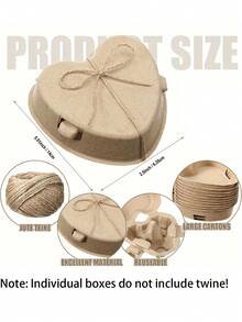 30/10pcs/Set 1 Easter Egg Box Set, Heart-Shaped Egg Carton Set Includes Jute Rope, Paper Pulp Egg Containers, Easter Gift Packaging, Easter Party Decor, Reusable Kitchen Egg Storage Box, Suitable For Kitchen, Farm, Easter, Holiday Gifts, Holiday Decor Baskets, Holiday Gift Boxes - Multicolor - View 4