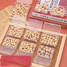 1 Set Wooden Push Pins, Including Square Pins, Angle Pins, Cylinder Pins, Etc. For Fixing Photos, Postcards