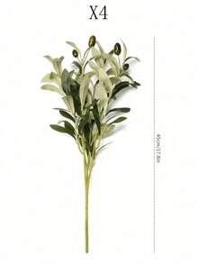 1/2/3/4 片装 45 厘米人造桉树叶，秋季仿真桉树枝，带 3 个分叉，适用于婚礼装饰、情人节装饰、生日装饰、周年纪念装饰、家居装饰、桌面装饰、卧室和浴室装饰、书桌装饰、房间装饰、秋季装饰、花盆装饰、圣诞节装饰 - Style B - 查看 11