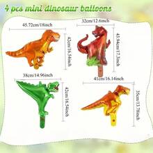 5 Stück Dinosaurier Grüne Zahl Ballons, 32 Zoll extra große grüne Folien-Zahl Ballons mit 4 Mini Dinosaurier Ballons, gemischte Farbe Gummi Dinosaurier Film Ballon Set, geeignet für Geburtstags-Party Dekoration, 1. Geburtstag, Weihnachtsdekoration - Grün - Übersicht 10