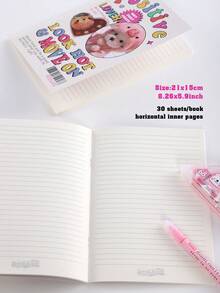 4pcs/Set Kids Learning English Graphic, Numbers & Color Block Reusable Notebook For Handwriting Practice (Random Pen Holder Included) Back To School