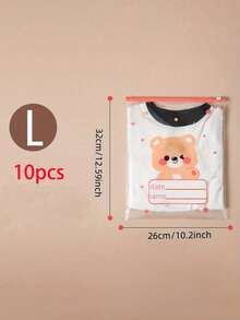 5/10个透明收纳袋，适用于DIY手工材料、运输包装，磨砂拉链塑料袋，保持衣物清洁，透明塑料服装袋，可用于包装T恤、衬衫、文件、衣物，可重复密封，磨砂可重复密封袋，医院用品包，孕妇用品，旅行收纳袋，整理袋，节省空间的收纳袋，鞋子，化妆品旅行袋 - 彩色 - 查看 15