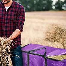 Waterproof Hay Bale Bag – Horse Feeder & Storage For Straw, Camping, Riding NEW - Purple - View 4