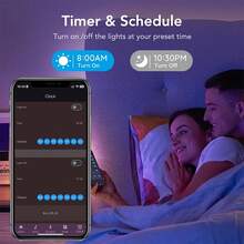 HBOWMDJIA 16ft-100ft Led Strip Lights For Room Decor, With 44-Key Remote And App Control, Change Color In Sync With Music, Timing Setting, Adjustable Brightness, Led Lights For Bedroom, Living Room, Game Rooms, Kitchen,TV Backlight, Halloween Party Decor, Christmas Gifts - 多色光 - 查看 5