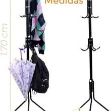 Archy Perchero Para Ropa Metalico 12 Ganchos Altura 1.70 Metros Rack Multifuncional Organizador de Closet Bolsas Gorras Perchero de Pie para Almacenamiento Casa Oficina (PERCHERO12G) (Negro) - negro112g - Ver 10