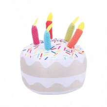 1pc Pet Plush Chew Doll Birthday Cake With Built-In Sound Device, Teeth Grinding Doll, Entertaining Gift For Dog/Cat Birthday, Holiday, Home Use