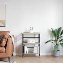 vidaXL Étagère Chêne Sonoma 60 x 29,5 x 81 cm Legno d'ingénierie - Castano - Visualizzare 4
