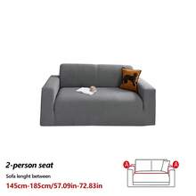 1 件装现代弹力沙发套，全包覆式，宠物友好，可机洗 - 适用于 1/2/3/4/5 座可伸缩沙发，易于安装，防尘防滑，四季皆居装饰面料（深灰色，90-140 厘米，单人座，1 件装） - 深灰色 - 查看 14