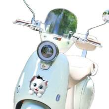 Pegatina de carro grande de 23 cm con diseño de gato de dibujos animados, cubierta creativa para arañazos en el parachoques y la carrocería - Multicolor - Ver 3