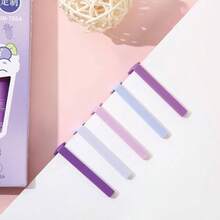 5 Pcs Cute Rolling Ball Pens Ink Rollerball Pens Cartoon 0.5mm Black Ink Quick Drying Smooth Writing Pen Kawaii Purple Grape Pen Women School Office Supplies Purple - 紫色 - 查看 6