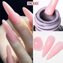 Mtssii 4pcs 7ml Natural Nude 2 In 1 Rubber Base Gel Nail Polish Set Milky Pink Jelly White Nail Camouflage Color Coat Semi Permanent Soak Off UV Rubber Gel Base For Nails Manicure Nail Supplies Nail Art Design For Home Salon Gift For Women - Nhiều màu - Xem 5