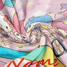 1pc Sanrio Twinkle Stars Themed Blanket, Customizable With Personal Name, Sweet And Cozy Style - Suitable For All Seasons, Soft, Lightweight, Warm, Ideal For Sofa, Bed, Outdoor - Perfect Birthday And Holiday Gift For Family And Friends - Multicolor - View 12