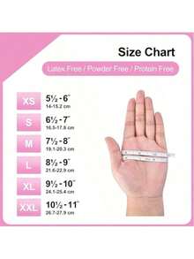 100只装 4mil 樱花粉色一次性无乳胶手套，适用于清洁、美甲、纹身、美发沙龙、园艺、美容院、纹身师、美容师、染发、造型、环氧树脂作业、家庭、办公室及专业用途，无粉 - 粉色 - 查看 3