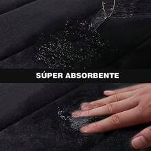 Timotech Tapete de Bao Antideslizante, Suave y Duradero, Absorbe al Agua, Alfombra para Bao de Espuma elstica con Forro Trasero de Goma, Tapete para Cocina y Bao (32x20, Negro) - 1'1" x 8" (rectangular) + negro 1 - Ver 6