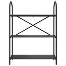 vidaXL Étagère Chêne noir 80 x 30 x 109 cm Bois d'ingénierie - Noir - Voir 5