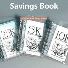2.5K/5K/10K 12-Month Envelope Savings Book, Savings Planner, Loose-Leaf Binder, Savings Logbook, Cash Envelopes, Savings Challenge Planner, Large Capacity Photo Album, Financial Management Planner - Multicolor - View 3